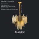 GobekUsa Elegant Glass Ceiling Chandelier: Bedroom Living Room Lighting Pendant Lamp