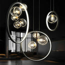 GobekUsa Glass Bubble Chandelier: Modern Nordic LED Pendant Lighting for Dining Room & Kitchen