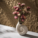 GobekUsa Conch Ceramic Vase for Aesthetic Desk Decor and Flowers Arrangement