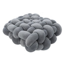 GobekUsa Knot Square Pillows: Handmade Decor for Living Room, Bedroom, Office in Grey