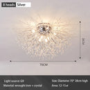 GobekUsa Dandelion Crystal Chandelier LED Ceiling Light for Romantic Living Room & Bedroom