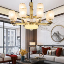 GobekUsa Luxe Jade Chandelier for Living Room, Villa, and Duplex Hall