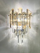GobekUsa Crystal Gold LED Wall Sconce - Modern Luxury Wall Lamp for Living Room Bedroom Stairs