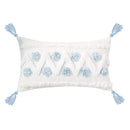 GobekUsa Blue Geometric Tufted Long Waist Pillowcase Set, 30x100cm