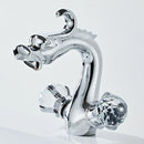 GobekUsa Gold Crystal Double Handle Basin Faucet for Bathroom Sink Mixer Tap
