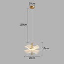 GobekUsa Lotus Leaf Pendant Lights: LED Art Chandelier for Restaurant and Bedroom