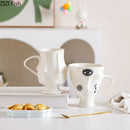 GobekUsa Abstract Face Ceramic Coffee Mug Dining Table Teacup Juice Container