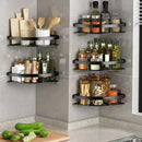 GobekUsa Aluminum Corner Shelf Organizer for Bathroom and Kitchen Storage