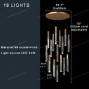GobekUsa Crystal Circular Staircase Chandelier for Villa Duplex Foyer Decoration