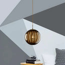 Nordic Glass Globe Pendant Light With Iron Finish