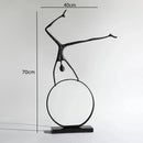 GobekUsa Black Metal Sports Figure Sculpture for Elegant Home Decor