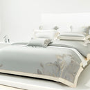 GobekUsa Eucalyptus Lyocell Soft Silky Cool Bedding Set with Leaves Embroidery