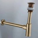 GobekUsa Brass Basin Tap Siphon Kit, Pop Drain Deodorization, Chrome/Black/Bronze
