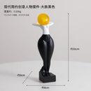 GobekUsa Abstract Art Female Body Decor Figurines Black White Resin Home Decor