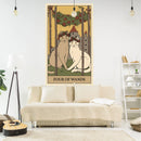 GobekUsa Cat Tapestry Wall Hanging Tarot Black White Psychedelic Love Star Home Decor