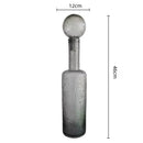 GobekUsa Grey Round Glass Vase Hammer Lid Terrarium Home Decoration