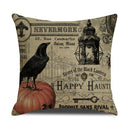 GobekUsa Halloween Pillowcase Set - Festive Sofa Cushion Covers with Pumpkin Cat Witch Hat Print.