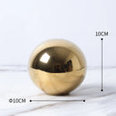 GobekUsa Cube Round Statue Decor Ceramic Ornament Sculpture Artwork for Desk & Room