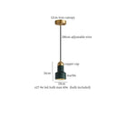GobekUsa Emerald-Green LED Pendant Lamp for Dining Living Room Loft Bar Bedside