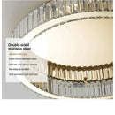 GobekUsa Crystal Circle LED Ceiling Chandelier for Modern Living Room, Bedroom, and Study