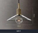 GobekUsa Clear Glass LED Pendant Light Gold Metal ChandelierMarshalAsLED Hanging Lamp