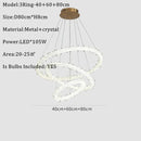 GobekUsa K9 Crystal Round Chandelier: Modern LED Pendant Lamp for Home, Living Room, Bedroom, Lobby