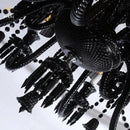 GobekUsa Black Crystal Chandelier: Luxury Lighting for Villa Hotel, Living Room, Dining Room