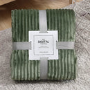GobekUsa Cozy Striped Flannel Fleece Blanket for Winter - Bedroom Living Room Throw