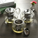 GobekUsa Glass Teapot with Stainless Steel Infuser, Clear Borosilicate, Heat Resistant, Flower Tea Pot