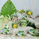 GobekUsa Green Leaf Collection: Tableware, Plates, Coffeeware, Teaware, Saucers, Bowl, Tray