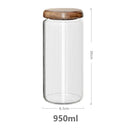 GobekUsa Acacia Wood Lid Glass Food Storage Container - Elegant and Functional Kitchen Jar