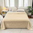 GobekUsa Diamond Jacquard Coral Fleece Blanket for All Seasons