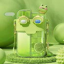 GobekUsa Double-Bin Sippy Cup | Kids Cartoon Water Bottle with Adjustable Strap