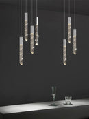 GobekUsa Crystal LED Pendant Light: Luxury Lighting Fixture for Living Room, Bedroom, Hotel & Shop