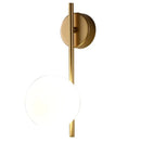 GobekUsa Gold LED Glass Ball Wall Lamp: American Style Aisle Sconce for Bedroom, Study, and Corridor