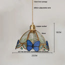 GobekUsa Butterfly Pink LED Pendant Lamp Walnut Wood Glass Nordic Modern Home Decor