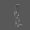 GobekUsa LED Rain Drop Chandelier Staircase Pendant Light Fixture Modern Nordic Design
