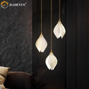 GobekUsa Ceramic LED Staircase Pendant Light Two-Tone Adjustable for Living, Dining, Bedroom