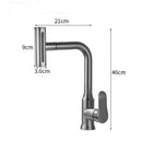 GobekUsa Gray Waterfall Kitchen Faucet Swivel Pull Out Sink Tap Single Hole