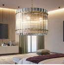 GobekUsa Gold Double Layer Ring Crystal Pendant Light for Elegance in Every Room