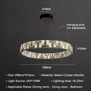 GobekUsa Crystal Lustre Circle Chandelier LED Lights - Modern Luxury Minimalism décor