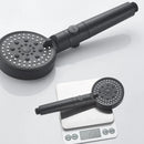 GobekUsa 5-Function Shower Head with Stop Button, 10cm Panel, Silicone Gel Holes
