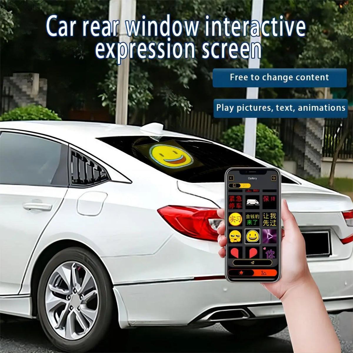 GobekUsa LED Car Sign Screen with Custom Text Animation - 32x32 Pixel Display, photo 5 of 8