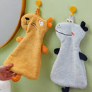 GobekUsa Cartoon Animal Hand Towel: Soft & Absorbent Kitchen Cloth for Children