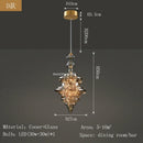 GobekUsa Antique Brass Glass Chandelier for Dining Room and Bar