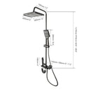 GobekUsa LED Rain Shower Set with Digital Display & Bidet Mixer Faucet