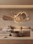 GobekUsa Elegant Sofa Set with Hanging Paintings and Bedroom Wall Lamp Painting