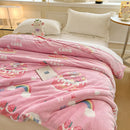 GobekUsa Dinosaur Patterns Snowflake Velvet Blanket in Various Sizes for Home/Office
