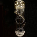 GobekUsa Crystal LED Chandelier: Modern Spiral Fixture for Dining, Living Room, Bedroom, Staircase