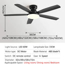 GobekUsa 72" Low Floor Fan Light Chandelier 2023 Living Room Ceiling Fan Strong Winds